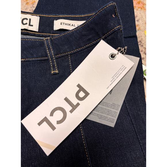 PTCL Ethikal Brand Moto Stitched Skinny Ankle Jeans Size 26 Blue Mid Rise Casual - Picture 9 of 9
